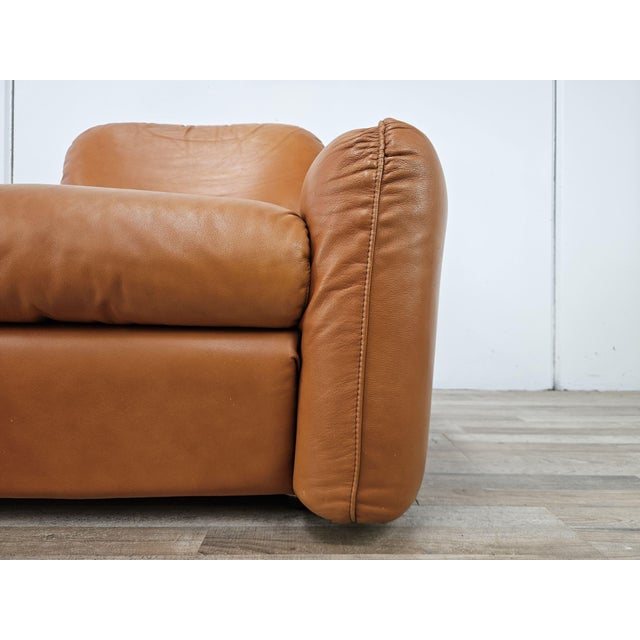 Leather Piumotto Armchair by Arrigo Arrigoni for Busnelli, 1970 For Sale - Image 11 of 17