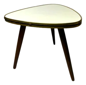 Vintage Side Table with Formica Top and Tapered Legs