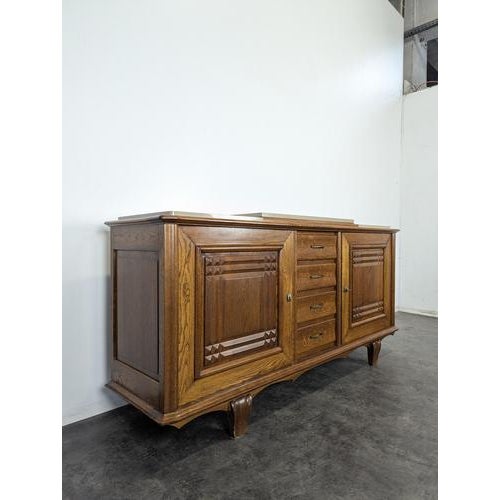 Oak Sideboard with Stone Top, 1960s, in Very Good conditions. Designed 1960 to 1969