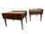 Elevate your space with this stunning pair of Mid-Century Modern Lane 1st Edition walnut side tables. Crafted in the...