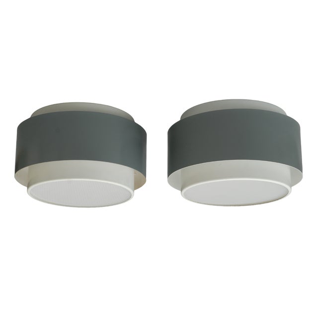 Saturn Ceiling Lamps by Jo Hammerborg for Fog & Mørup, 1960s, Set of 2 For Sale