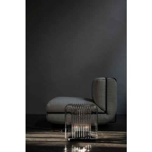 Mouth-Blown Glass & Aluminum Lari Table Lamp by Angelo Mangiarotti For Sale - Image 10 of 14