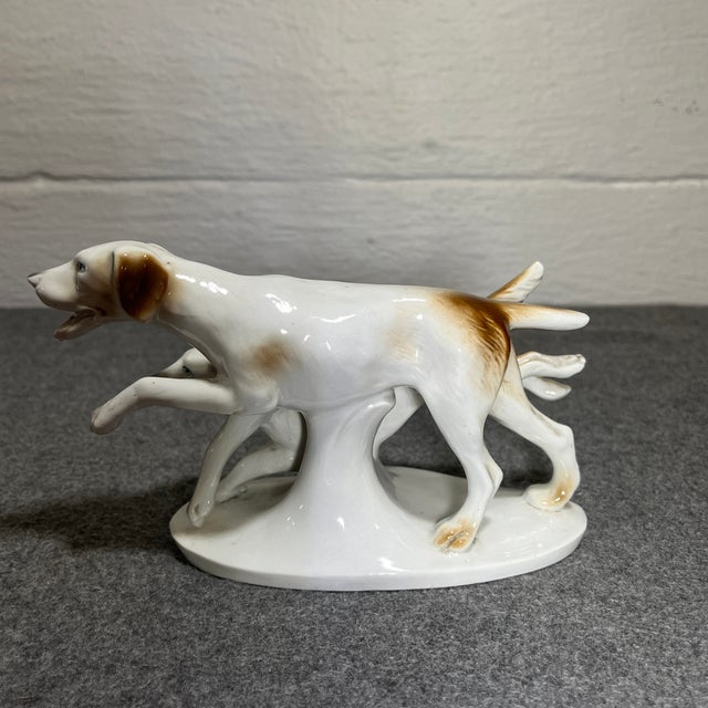 Figurative Mid 20th Century Vintage Carl Scheidig Porcelain Borzoi Figurine For Sale - Image 3 of 9