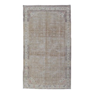 Persian Hamedan Vintage Gallery Rug With Sub-Geometric Design Earth Tones For Sale