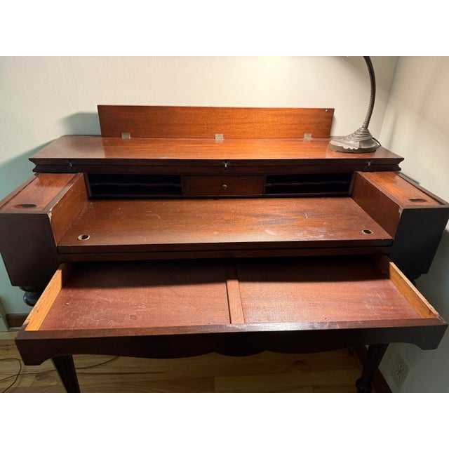 Antique Solid Wood Piano Spinet Desk For Sale In Pittsburgh - Image 6 of 11