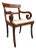 Midcentury Scrolled Arm Klismos Style Chair by Clawson’s Antique Reproductions For Sale