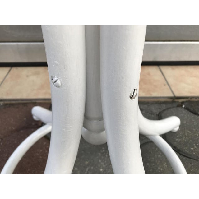 White Round Beech Table, 1950s For Sale - Image 16 of 18