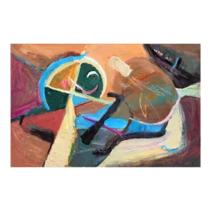 1970s Horizontal Abstract Expressionist #9 by Leslie Luverne Anderson
