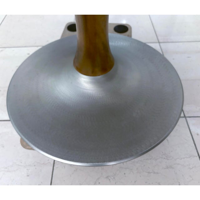 Vintage Space Age Tulip Table in Wood For Sale - Image 9 of 15