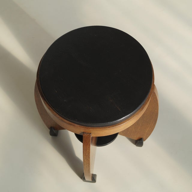 Dutch Art Deco Curvy Amsterdam School Accent Table by J.J. Zijfers, 1920s For Sale - Image 15 of 18