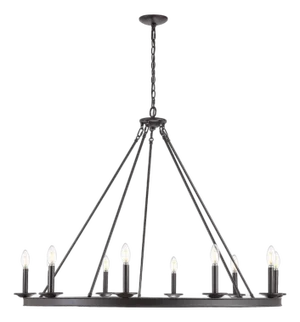Telta 10-Light 46.5" Chandelier in Oil Rub Bronze