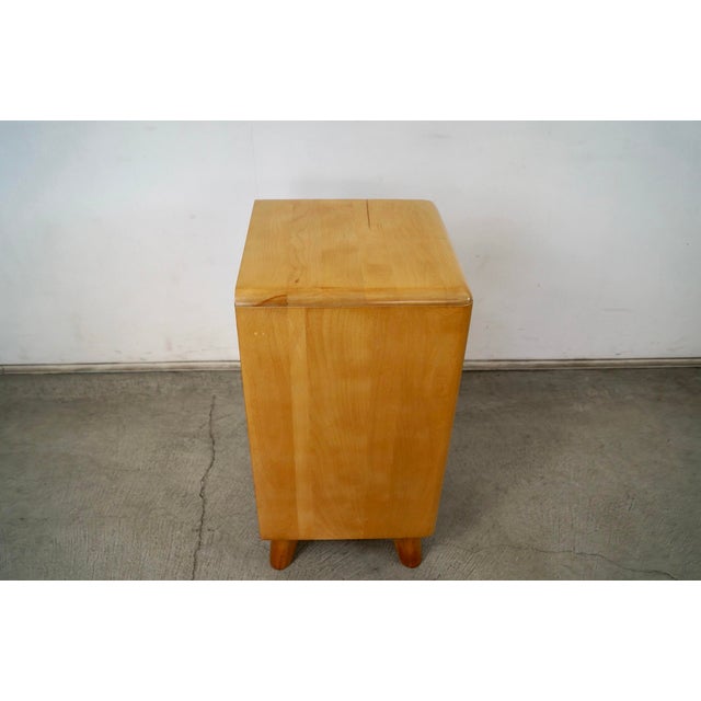1940’s Art Deco Solid Birch Heywood Wakefield Nightstand / Cabinet For Sale - Image 9 of 12