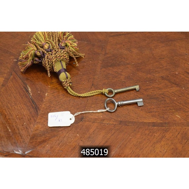Vintage Bow Front Demilune Credenza, Key Included For Sale - Image 16 of 16