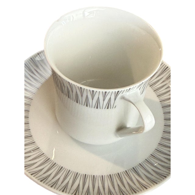 Mid 20th Century KPM Bavaria Porcelain Demitasse Cups & Saucers- Set of 6 For Sale - Image 10 of 10
