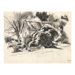 1959 Norman Kent New England Drawing