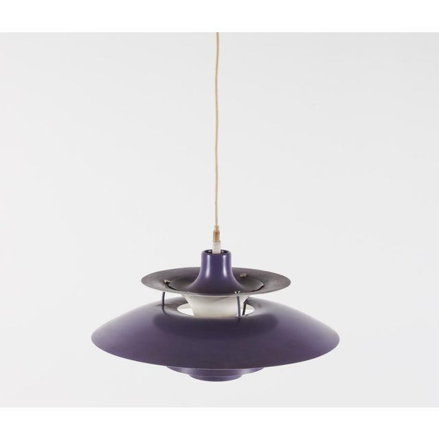 1960s 1960's Henningsen Ph5 Pendant Light Fixture in Purple for Poulsen For Sale - Image 5 of 15