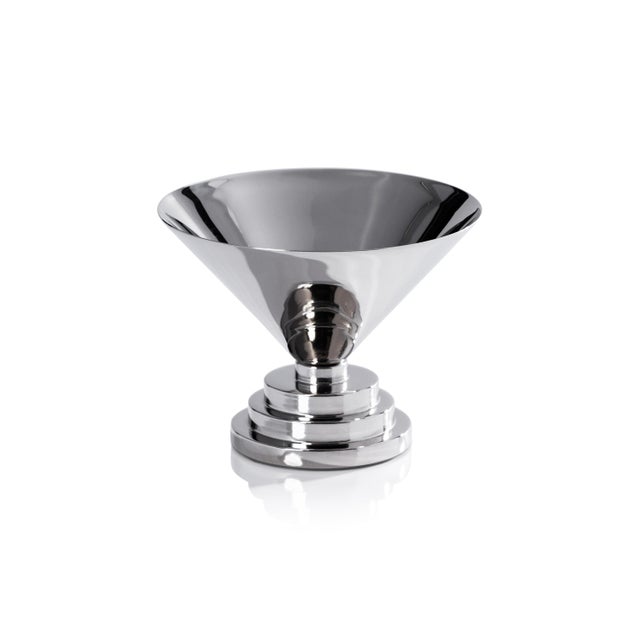 2020s Mayan Small Metal Condiment Bowl, Nickel For Sale - Image 5 of 5