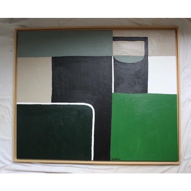 Bodasca, Abstract Geometric Green Nature, 2026, Acrylic on Canvas For Sale - Image 7 of 12