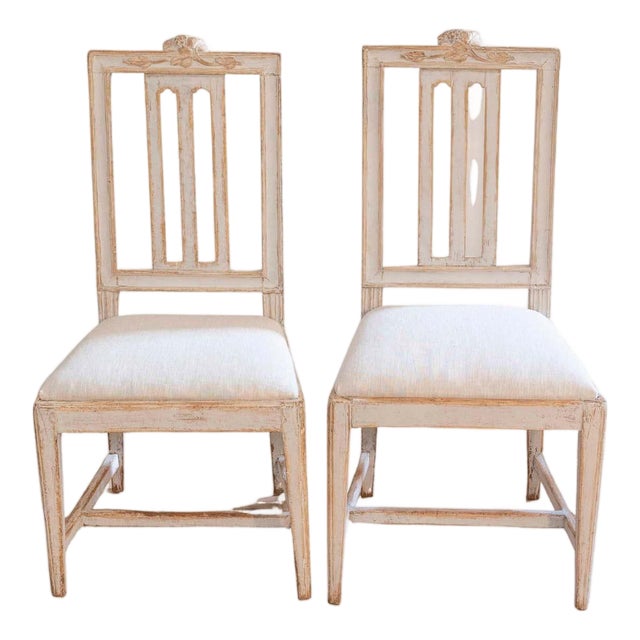 Pair of Swedish Gustavian Chairs Signed Carl Johan Wadström, Stockholm, Circa 17 For Sale