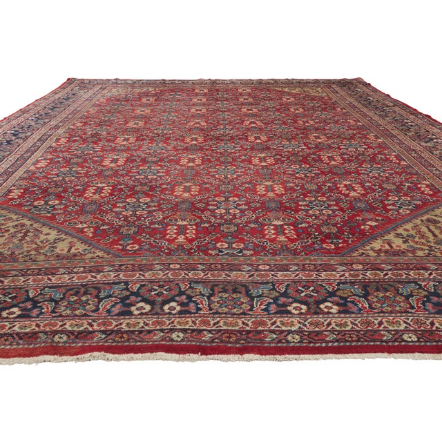 Late 19th Century Persian Mahal Rug, 10'09 X 13'09 | Chairish