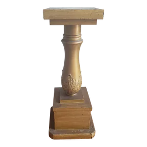 Late Victorian Giltwood Column Pedestal / Plant Stand