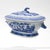 A fine antique Chinese export porcelain sauce tureen or miniature tureen. In the Canton pattern. Decorated in underglaze...