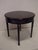 Large Black Round Salon or Side Table with Lacquered Legs and Silver Trim, 1920s For Sale - Image 9 of 9
