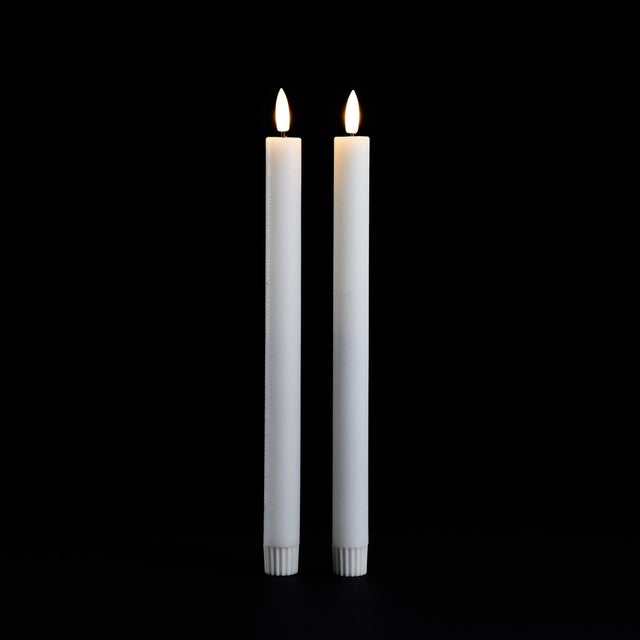 White FIA WickWhite Taper Candle (Set of 2) For Sale - Image 8 of 8