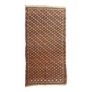 1980s Flatweave Moroccan Kilim Rug - 10.3 X 5.18 Ft For Sale