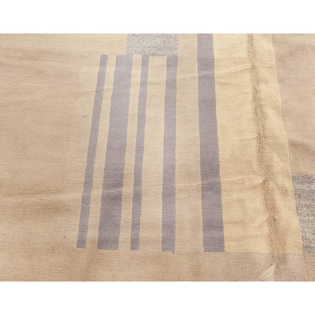 Modern Tibetan Art Deco Style Silk and Wool Rug by Doris Leslie Blau For Sale - Image 4 of 8