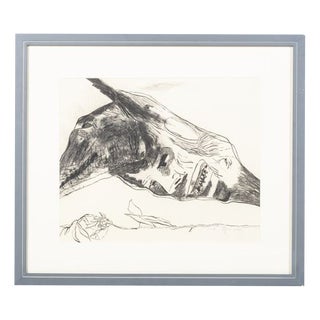 Grace Morais, Masks (III), 1988, Charcoal Drawing For Sale