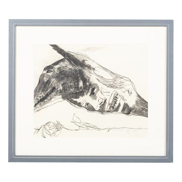 Grace Morais, Masks (III), 1988, Charcoal Drawing For Sale