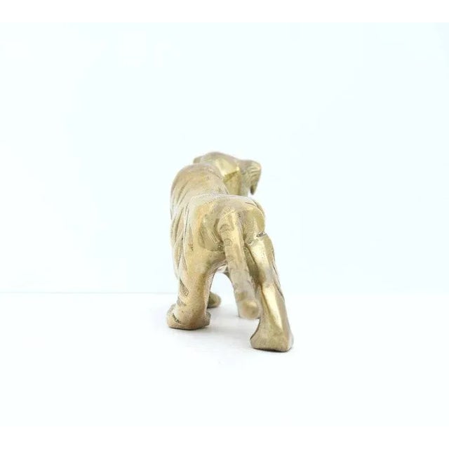 Brass Vintage Brass Tiger Figurine For Sale - Image 8 of 11