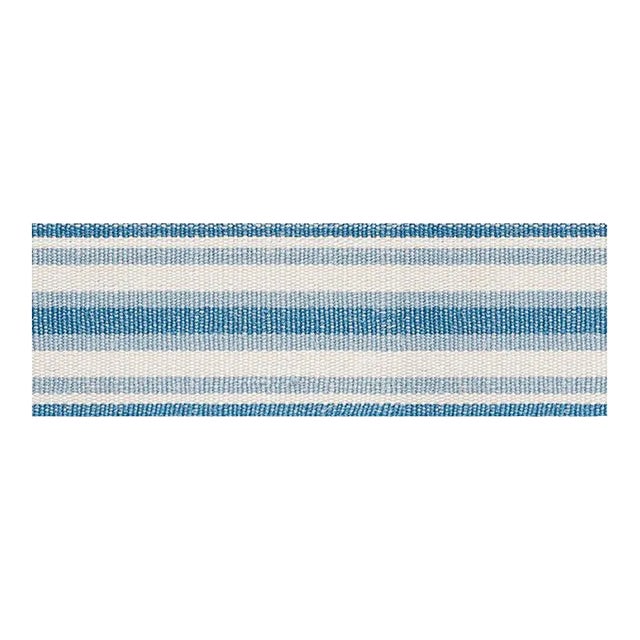 Sample - Schumacher Levant Tape in Blue For Sale