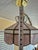 Late 20th Century Pink and White Slag Glass Hanging Pendant Light For Sale - Image 4 of 5