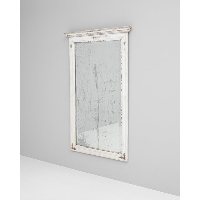 19th Century French Wood White Patinated Mirror For Sale In Greensboro - Image 6 of 18