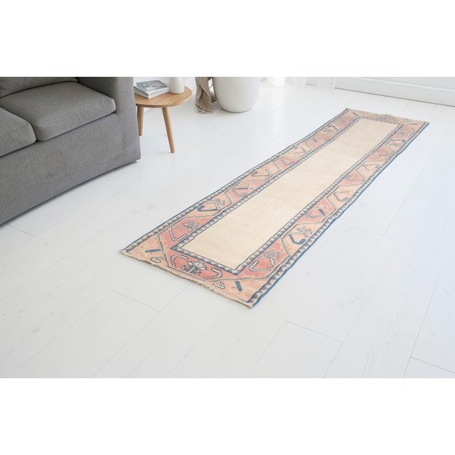 Turkish 1960s Farmhouse Hallway Rug For Sale - Image 3 of 10