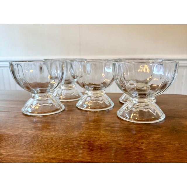Mid 20th Century Libbey Glass Pedestal Bowls - Set of 5 For Sale - Image 6 of 12