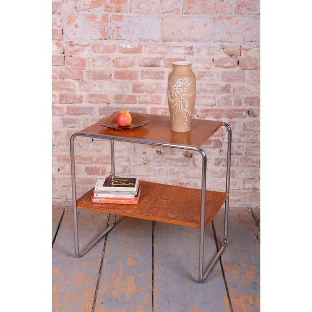 Bauhaus Side Table by Marcel Breuer for Mücke-Melder, Czech Republic, 1930s For Sale - Image 9 of 10