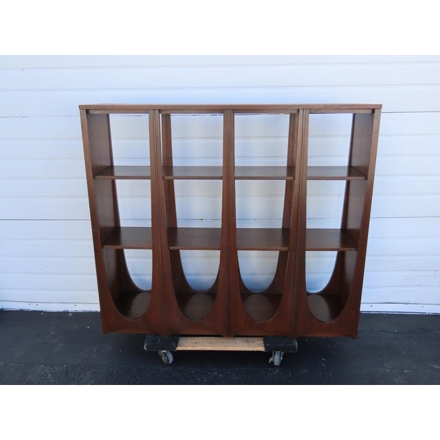 Broyhill Brasilia Two Part Room Divider Wall Unit Shelf 6397 For Sale - Image 12 of 17