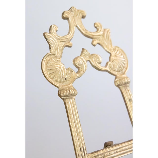 Brass Antique Art Nouveau Brass Table Easel For Sale - Image 8 of 9