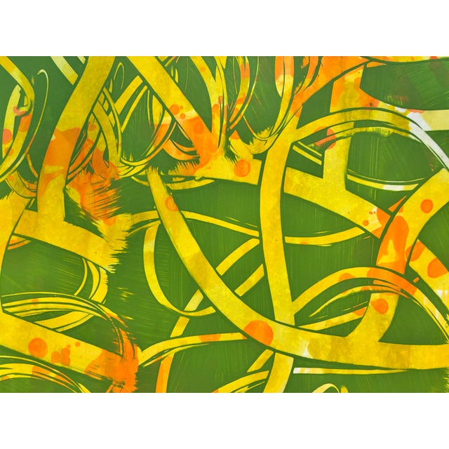 Contemporary "Overcasting Green" by Michael DesRosiers Acrylic Paint on Paper (2025) For Sale - Image 3 of 5