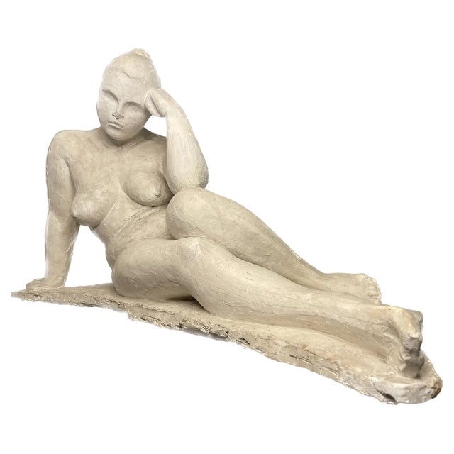 Reclining Nude Woman, 1950, Plaster For Sale