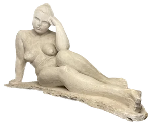 Reclining Nude Woman, 1950, Plaster