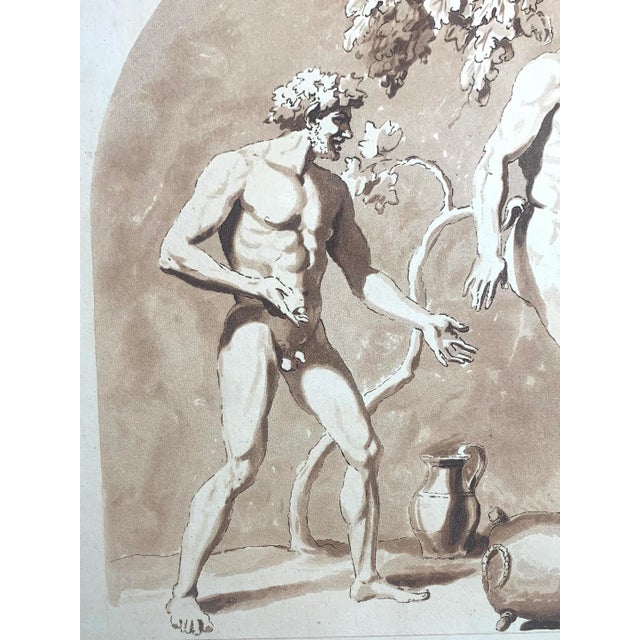 Figurative 19th Century Italian Print of Dionysus and Grape Vine For Sale - Image 3 of 7
