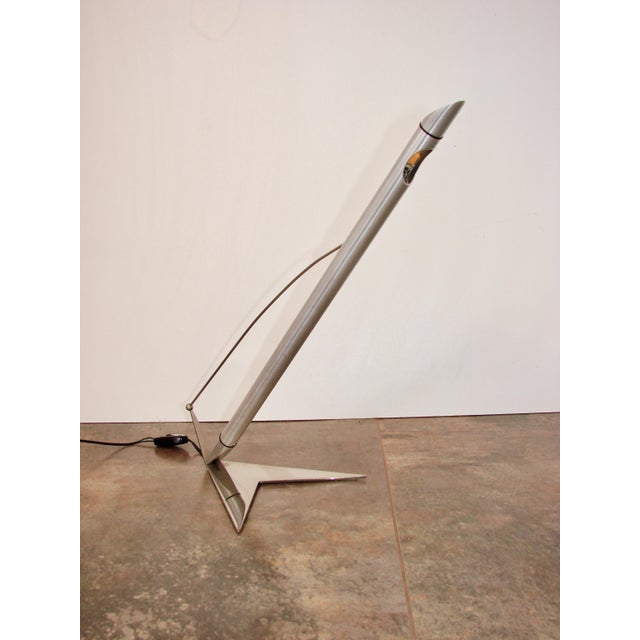 Space Age Lamp in Nickel-Plated Brass and Aluminium, 1990s For Sale - Image 6 of 8
