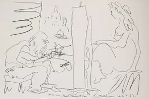 Pablo Picasso, The Painter and His Model, 1962, Original Lithograph