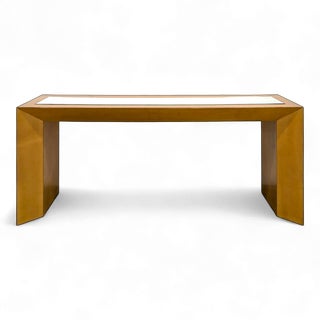 Console Table with Maple Veneer, 1980s For Sale