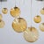 Parscot bubble glass light fixture set - 1970. Parscot light fixtures composed of amber bubble glass spheres suspended at...
