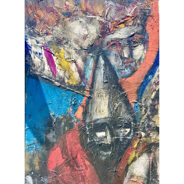 Jonah Kinigstein, Large Figurative Expressionist Oil Painting Rediscovered New York City Artist, c.1950's For Sale - Image 15 of 18